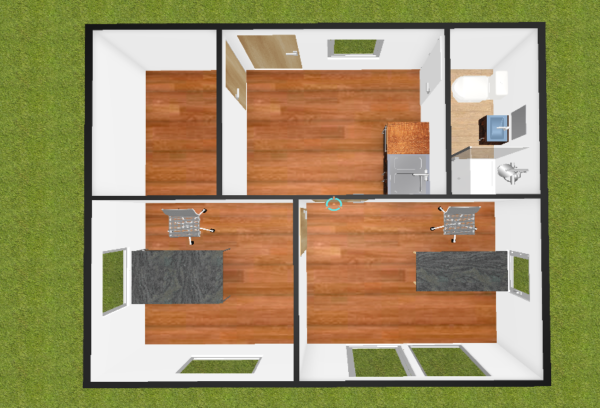 beboelig container 6x5, 8: 35m2 - Bilde 9